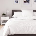 Housse de couette en polycoton 280x240 cm percale blanc par soleil docre