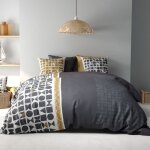 Housse de couette r�versible 220x240 cm + 2 taies doreiller coton 57 fils union