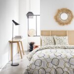 Parure de lit - today - housse de couette rversible 100% coton 57 fils 4. 36 - gris - 240x260 cm