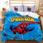 Housse de couette spiderman parure de lit 200x200 cm en microfibre avec 2 taie Housse de couette spiderman parure de lit 200x200 cm en microfibre avec 2 taie