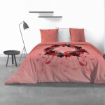 Housse de couette - les ateliers du linge - cancan dream - 100% coton - 240x260 cm - rose