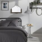 Housse de couette - today - charme - chambray - gris fonc� capucine - 260 x 240 cm