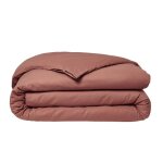 Housse de couette today essential - 140 x 200 cm - 1 personne - 100% coton uni - terracotta