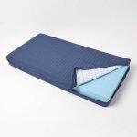 Housse de coussin coton pour coussin de canap� 2 places - homescapes - rectangulaire - bleu marine