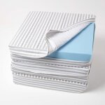 Housse de coussin coton pour canap� 3 places - homescapes - gris ray� - 150x50x10 cm