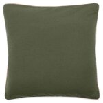 Housse de coussin coton fil teint 45x45 cm hono déco vert kaki Housse de coussin coton fil teint 45x45 cm hono déco vert kaki
