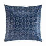Housse de coussin imprim�e joan 60x60cm bleu