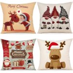 Housse de coussin nol - keejaa - carr 45x45 cm - motifs de nol - blanc