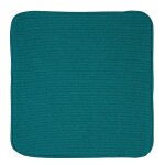 Housse de coussin passepoilée bleu canard 40x40 cm Housse de coussin passepoilée bleu canard 40x40 cm