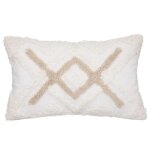 Housse de coussin atelier blanc ivoire 30x50cm - atmosphera cr�ateur dint�rieur
