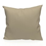 Housse de coussin unie 40x40 cm alix taupe par soleil docre