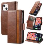 Housse �tui pour apple iphone 13 pu cuir et tpu doux business style �pissage portefeuille magn�tique ...