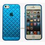 Housse etui coque gel diamant bleu fonce pour apple iphone 5 5s 5g + film ecran