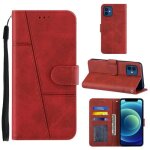 Housse étui en cuir pu rouge pour apple iphone 12 mini 5. 4 avec fente carte et support vidéo Housse étui en cuir pu rouge pour apple iphone 12 mini 5. 4 avec fente carte et support vidéo