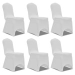 Housse extensible blanche pour chaise - vidaxl - lot de 6 - pour chaises jusquà 100 cm - déhoussable ... Housse extensible blanche pour chaise - vidaxl - lot de 6 - pour chaises jusquà 100 cm - déhoussable ...