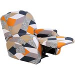 Housse de fauteuil relax - wovte - extensible - 4 pi�ces - polyester - orange