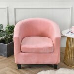 Housse de fauteuil velours club 2 pi�ces housse de fauteuil extensible housse fauteuil salon cabriolet ...