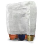 Vounot� housse dhivernage 250x360cm 150g / m� - zipp�e avec cordon de serrage - protection antigel r�utilisabl ...