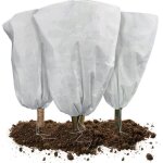 Vounot® lot de 3 housse hivernage plante avec cordon polypropylème 80g / m² 80x100cm blanc Vounot® lot de 3 housse hivernage plante avec cordon polypropylème 80g / m² 80x100cm blanc