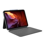 Housse pour ipad + clavier - logitech - rugged folio - espagnol qwerty - rsistant aux claboussures ...