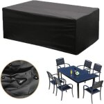 Housse meuble - housse de protection rectangulaire bâche polyester étanche pour table de jardin - 242x162x100c ... Housse meuble - housse de protection rectangulaire bâche polyester étanche pour table de jardin - 242x162x100c ...