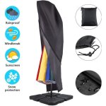 Housse de parasol - onever - 210d oxford - imperm�able - noir - m�t excentr�