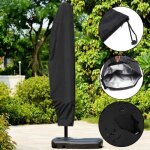 Housse de parasol - onever - mt excentr - noir - impermable - protection pour parasol dport