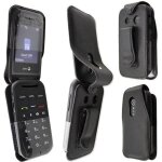 Housse de protection en cuir noir avec clip ceinture pour doro 2404 - caseroxx