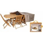 Housse table de jardin rectangulaire 240 x 130 cm taupe