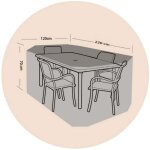 Housse de table werka pro transparente 220 x 120 x 70 cm