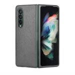 Housse de protection compatible samsung galaxy z fold 3 5g en cuir anti - chute ultra - mince - noir