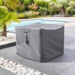 Housse de protection hambo pour table carr�e m 165x165x80cm en polyester - hesp�ride