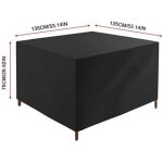 Housse de protection table de jardin �tanche housse meuble b�che polyester 210d - 135 * 135 * 75cm