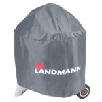 Housse ronde pour barbecue landmann - 70x80 cm - gris - 100% imperm�able