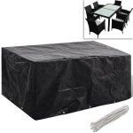 Vidaxl housse de salon de jardin 8 ?illets 240 x 140 x 90 cm
