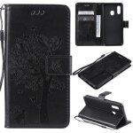 Housse pour samsung galaxy a20e 5. 8 housse etui coque en cuir pu avec portefeuille de cartes (noir chats ... Housse pour samsung galaxy a20e 5. 8 housse etui coque en cuir pu avec portefeuille de cartes (noir chats ...