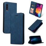 Housse samsung galaxy a50 avec support haute qualit� r�tro housse t�l�phone [rabat magn�tique] - bleu ...