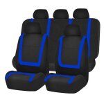 Tempsa housse de si�ge auto universelle 9 pi�ces bleu - tissu pour conducteur et passager