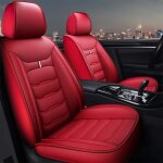 Housse de si�ge - momotou - universelle - cuir pu - rouge - installation facile