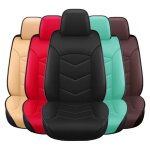 Housse de si�ge de voiture - momotou - universelle - cuir pu - vert - compatible airbag