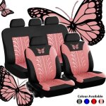 Housse de si�ge de voiture papillon imprim� en 3d - hellove - rose - taille universelle