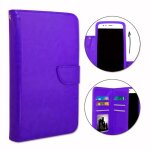 Housse pour smartphone - violet - samsung galaxy a32 5g - �co - cuir - clapet magn�tique - porte cartes ...