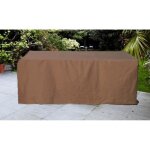 Housse pour table de jardin rectangulaire 212x132cm marron confort