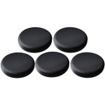 Housse de tabouret de bar en cuir artificiel 5pcs housse de sige de chaise ronde noir 35x10cm