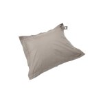 Housse vide de pouf de jardin en polyester taupe 140 x 120 cm - oviala