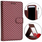 Housse pour wiko y81 - ph26 - co - cuir - marron - porte cartes - miroir intgr