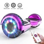 Hoverboard rcb 6. 5 pouces pour enfant et ados bluetooth led moteur puissant rose