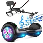 Hoverkart intelligent6. 5 hoverboard bluetoothled roueporte 7 - 10km - sisigad noir