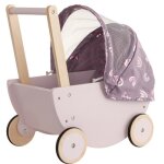 Howa landau de poup�e en bois rainbow avec pare - soleil rabattable 25502