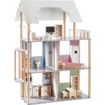 Howa maison de poup�es pour poup�es � habiller jusqu?� 30 cm avec ensemble de 19 meubles en bois 70103 ...